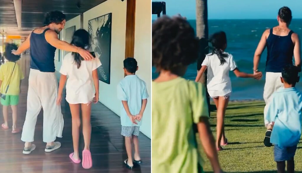 Igor Rickli com os filhos (Crédio: Reprodução/Instagram @igorrickli)