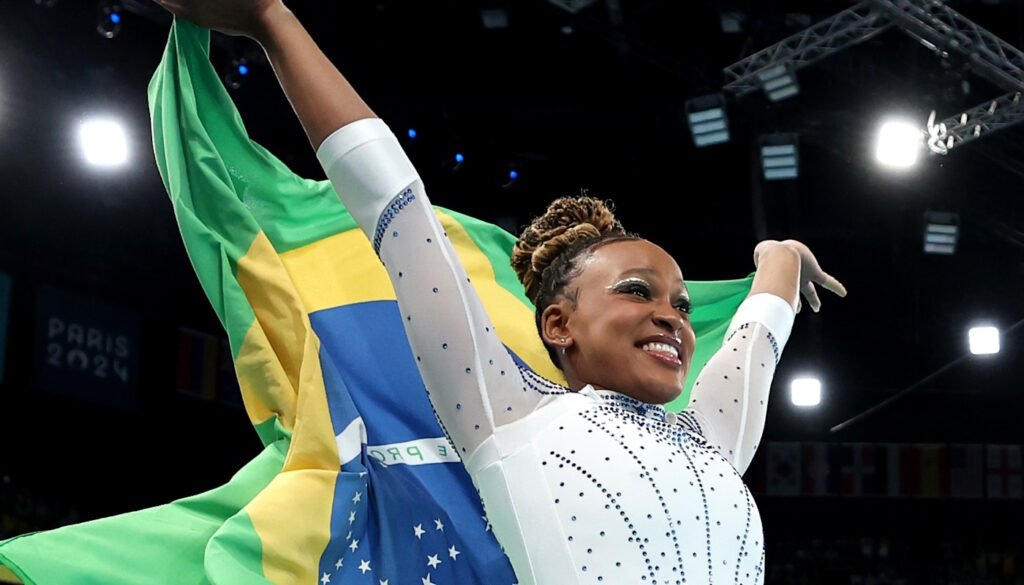Rebeca Andrade é prata no salto em Paris 2024 (Crédito da foto: Naomi Baker/Getty Images)