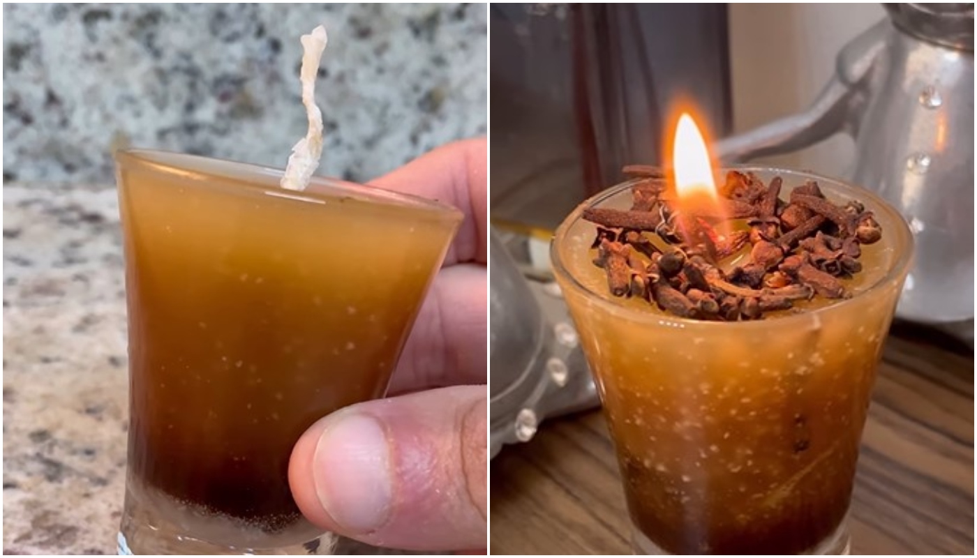 vela aromática caseira