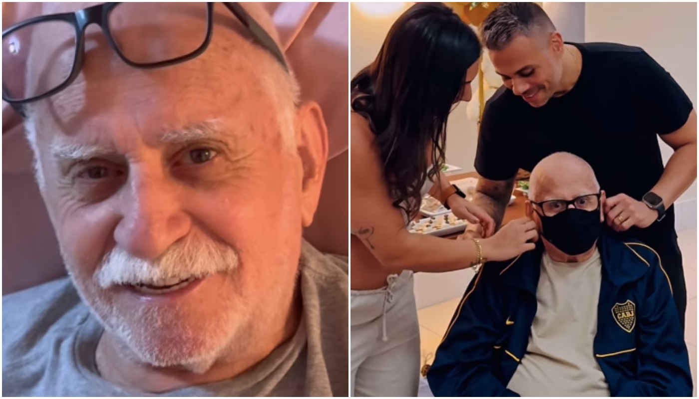 Vovô influenciador com Alzheimer encanta com chá revelação criativo: bigode entregou sexo do bebê
