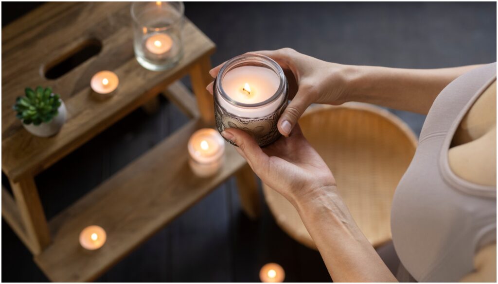 massagem com velas