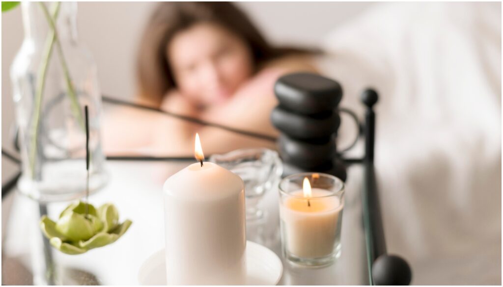 massagem com velas