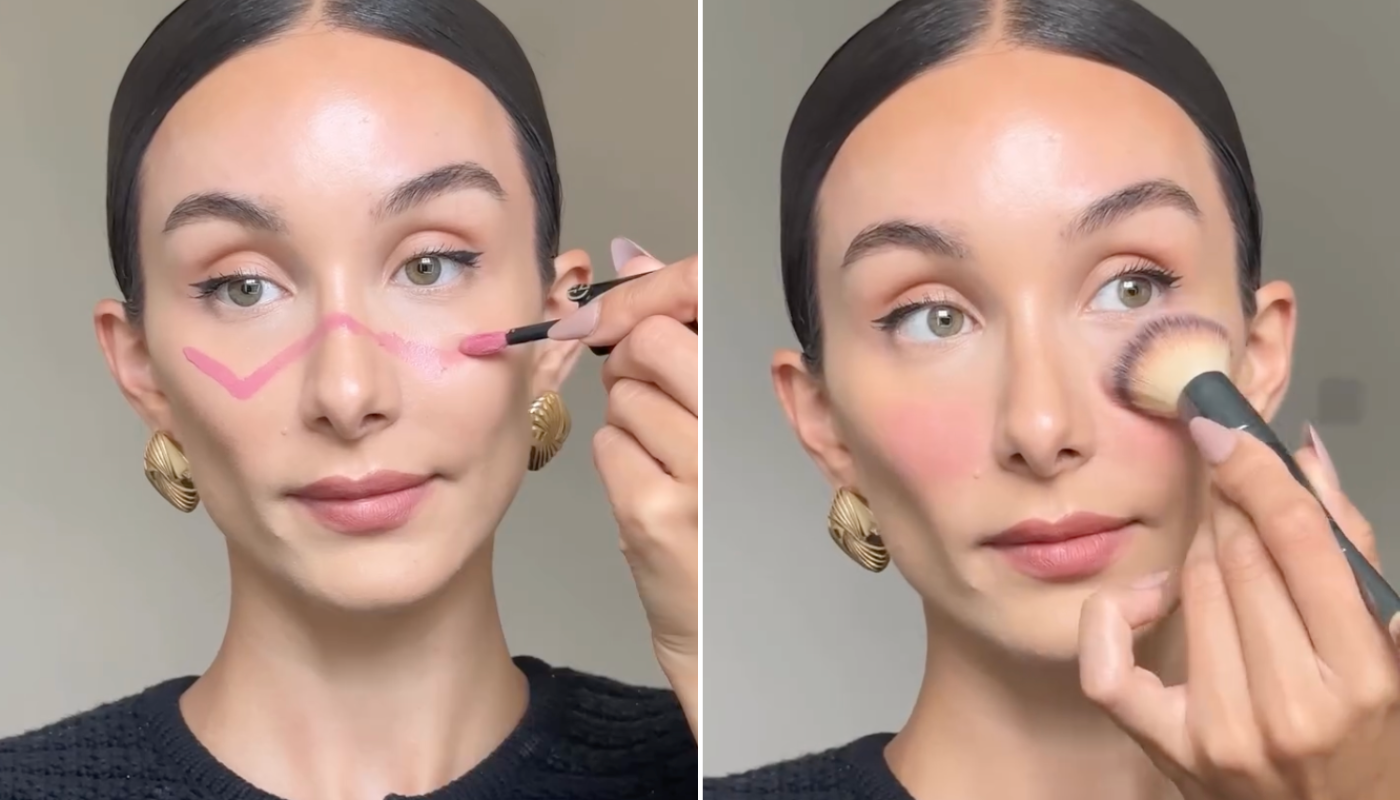 Como aplicar blush. (Crédito: Reprodução/Instagram melisekrem)