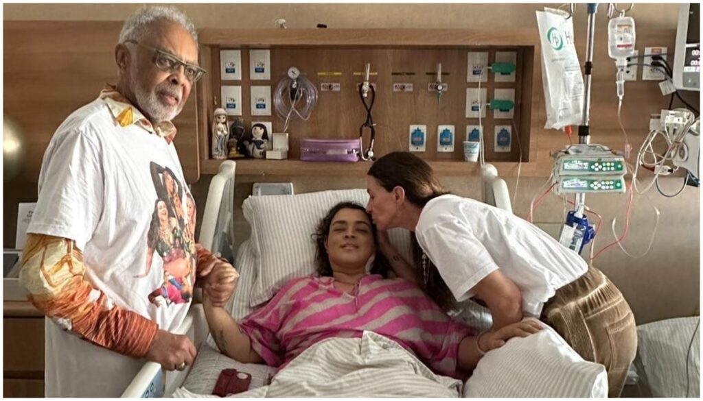 preta gil e família