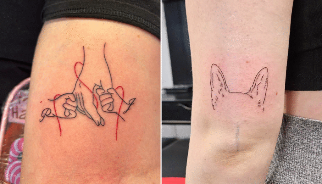 Tatuagem feminina delicada nos braços