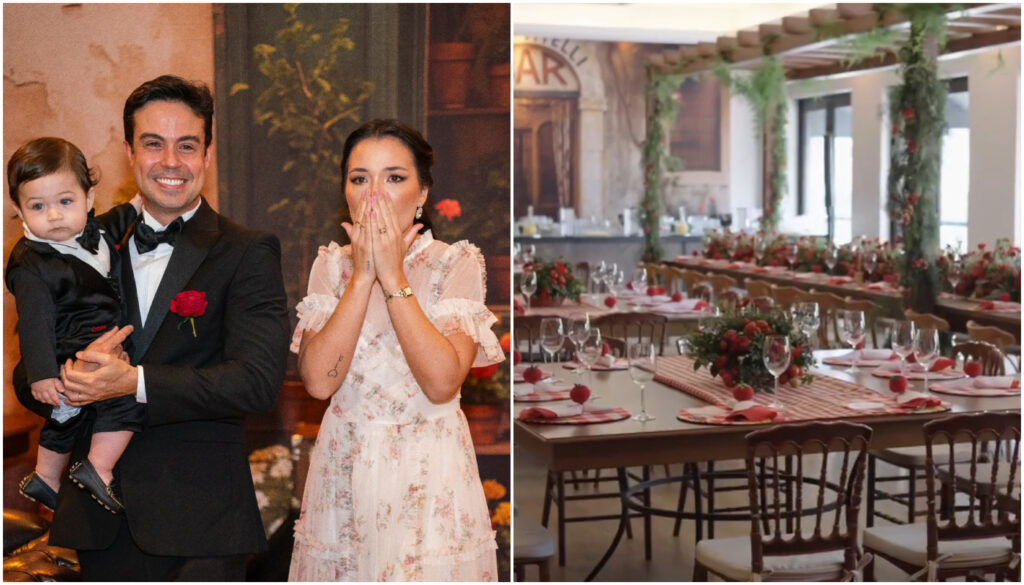 Festa de aniversário com tema "Poderoso Chefão"; 1º ano de Domenino; Bia Napolitano e Paulinho; setembro de 2025