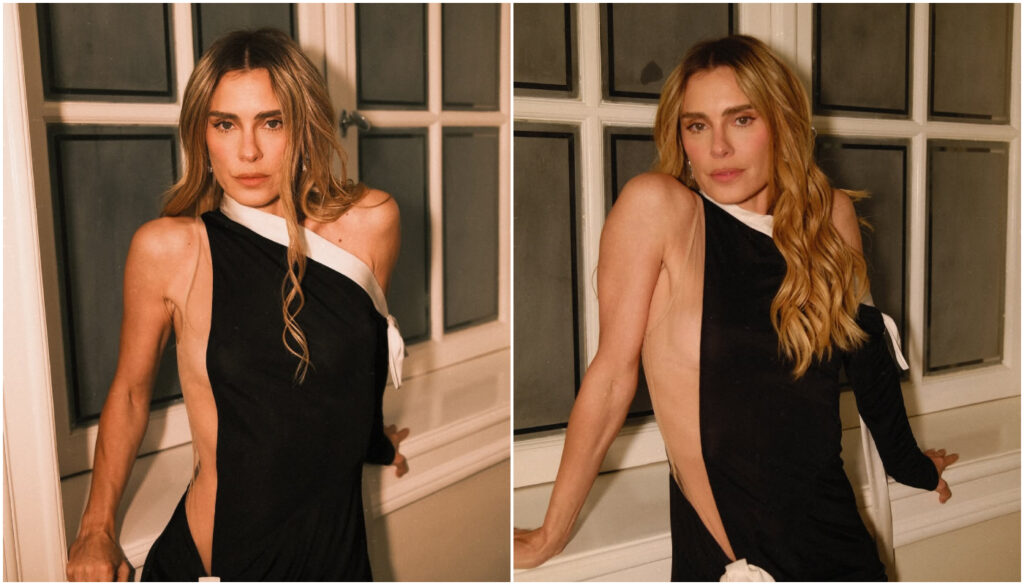 Vestido com fenda lateral profunda de Dieckmmann tem segredo pra não mostrar demais