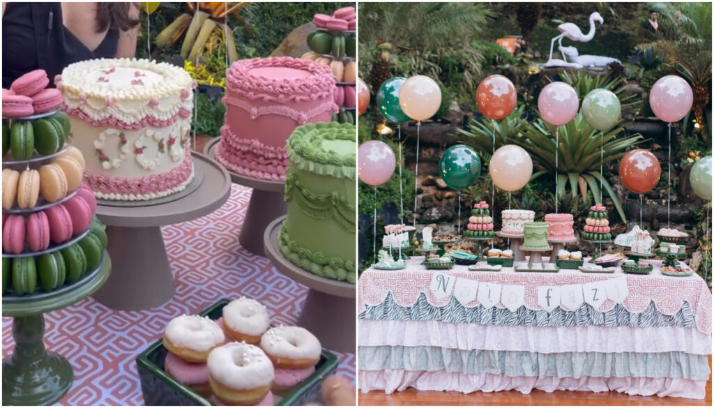 Decoração do 1º ano de Nala, filha Iza e Yuri Lima