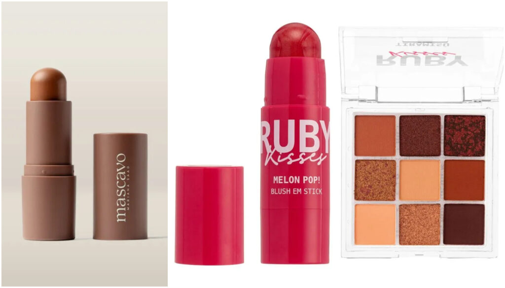 Nécessaire só com maquiagens nacionais e mais acessíveis