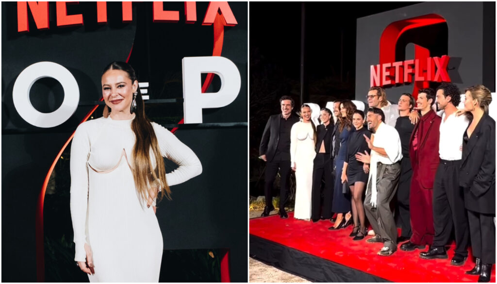 Paolla Oliveira na estreia da segunda temporada de Mar Branco, da Netflix