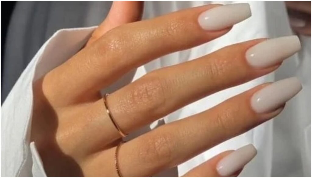 milky nails
