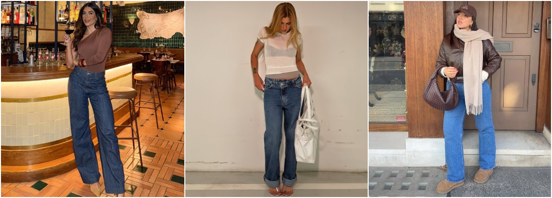 calça jeans reta