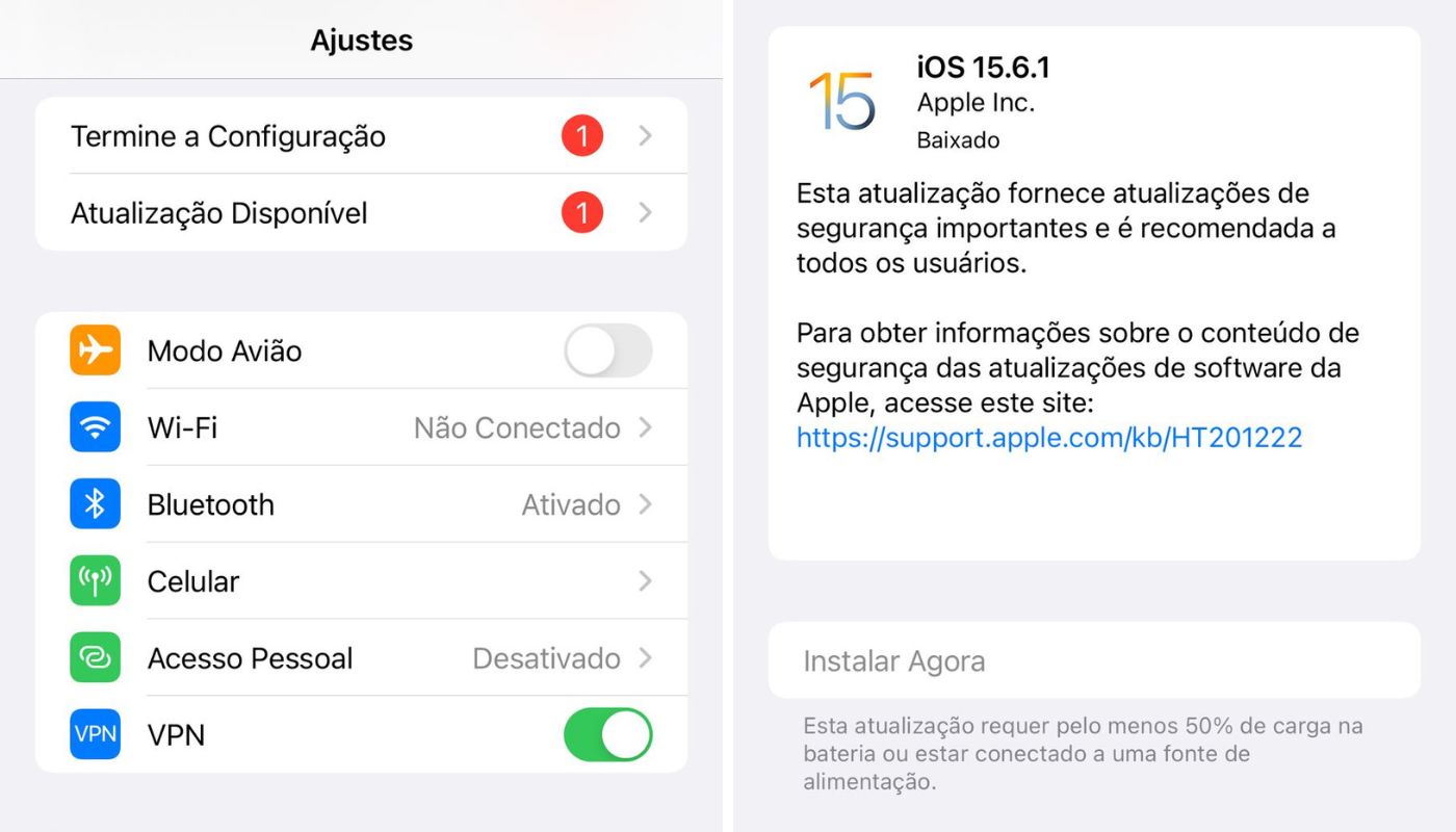 A atualização já está disponível nas
