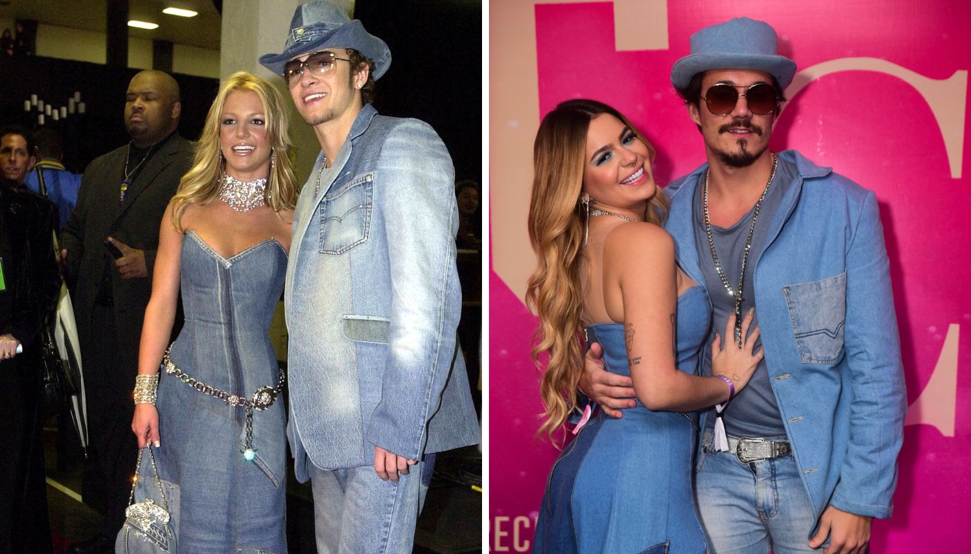 Look original, de Britney e Justin, e a adaptação feita por Viih Tube e Eliezer.