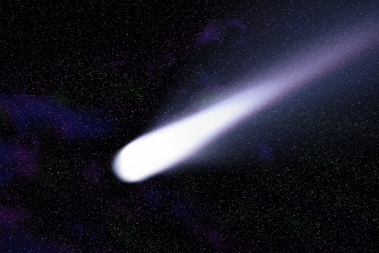 Chuvas de meteoroso vem como fragmentos de cometas que atravessam o espaço.