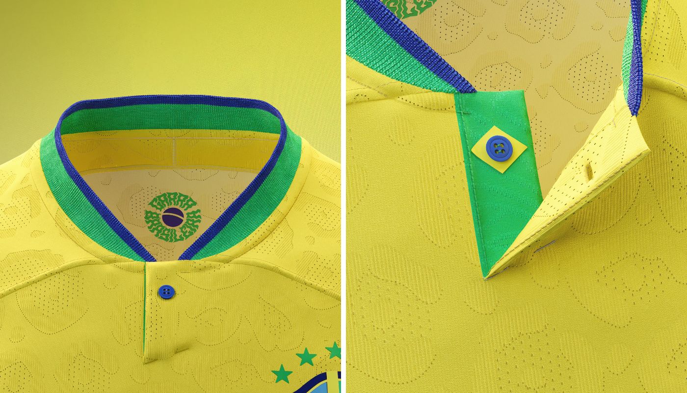 Detalhes da nova camiseta refletem cores da bandeira.