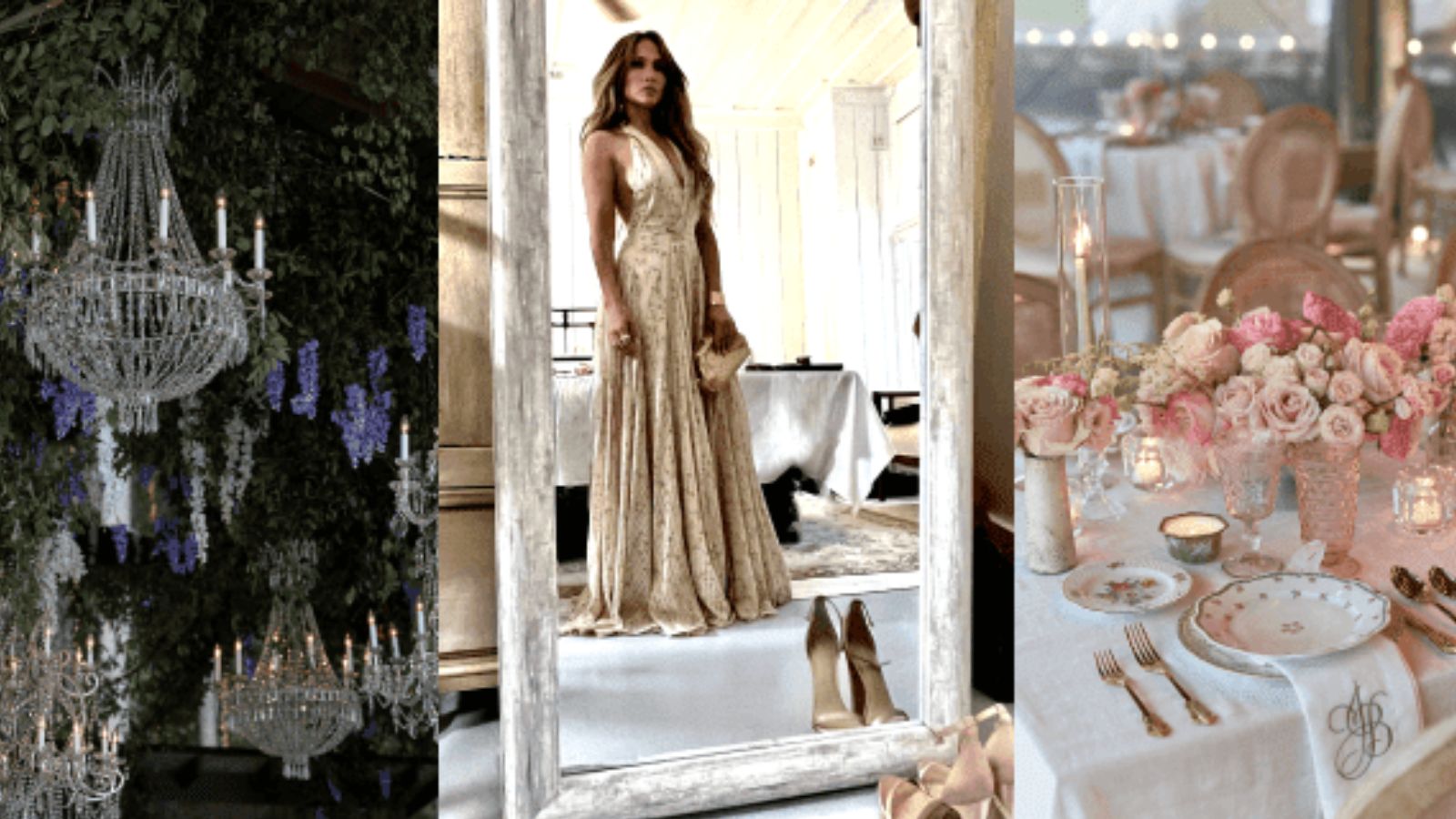 Alguns dos detalhes do ensaio para o casamento de JLO