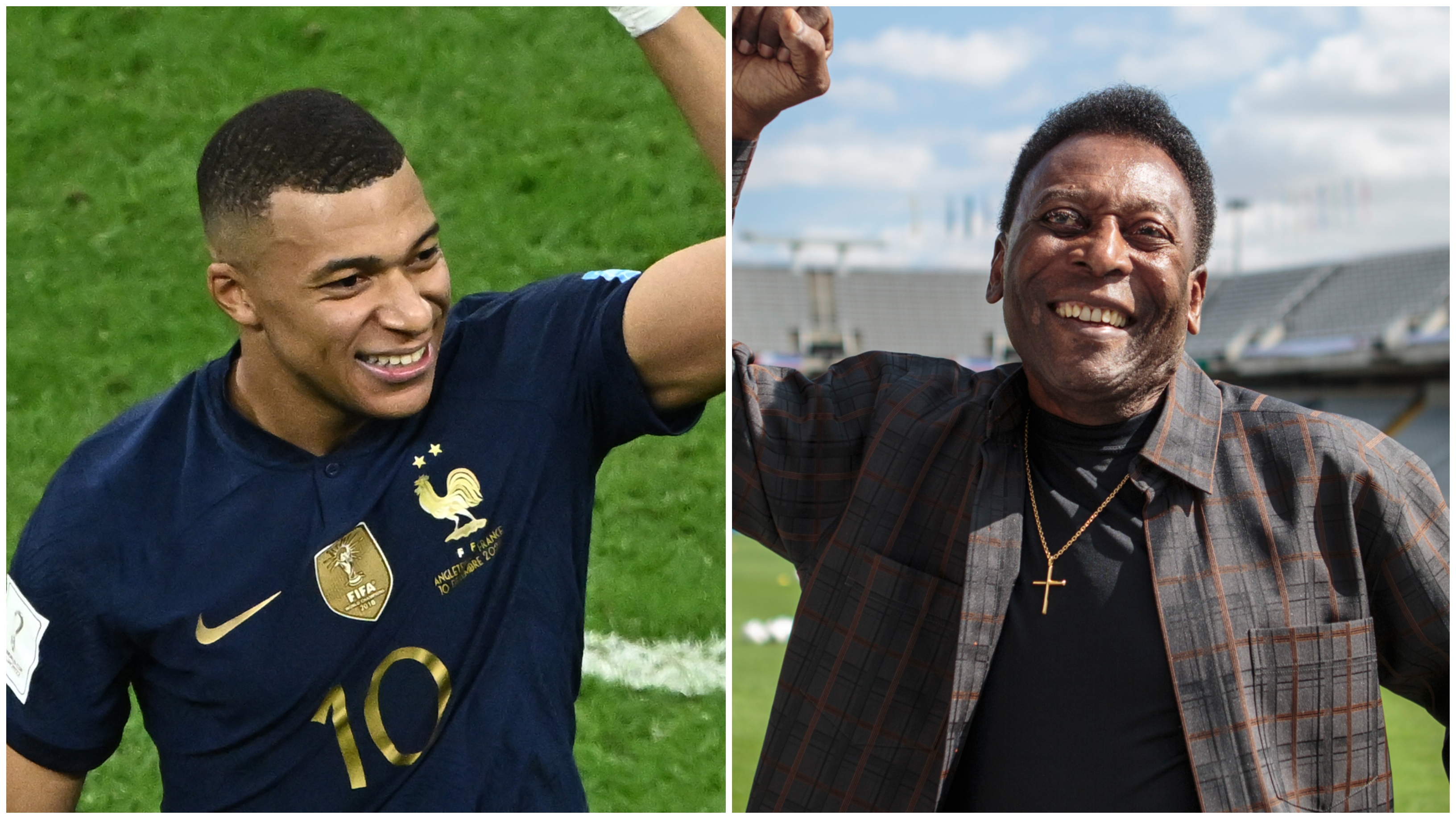 Mbappé quebrou dois recordes de Pelé, um em 2018 e outro em 2022