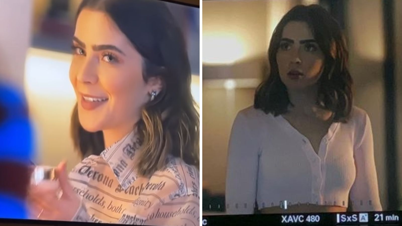 A camisa de seda com estampa e o cardigan cropped são o jeito 'formal' de se vestir de Chiara