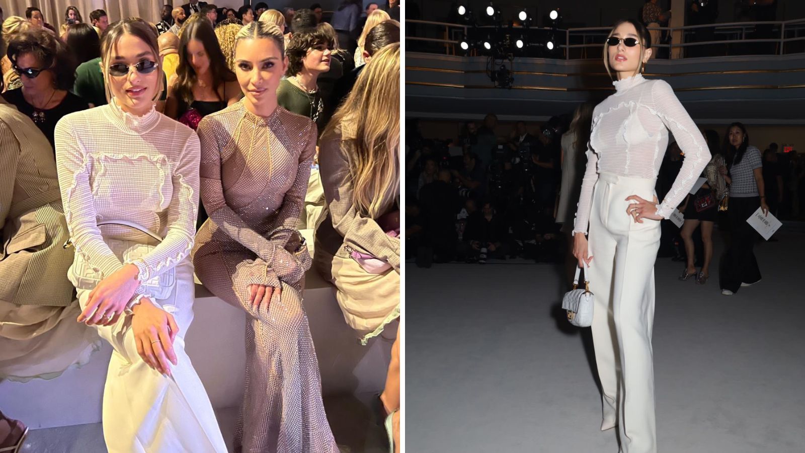 Em desfile da Fendi, Sasha se encontra com Kim Kardashian