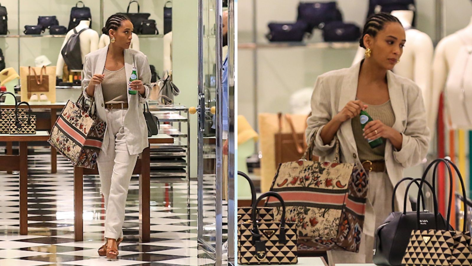 O modelo de bolsa escolhido por Taís chama Dior Book Tote