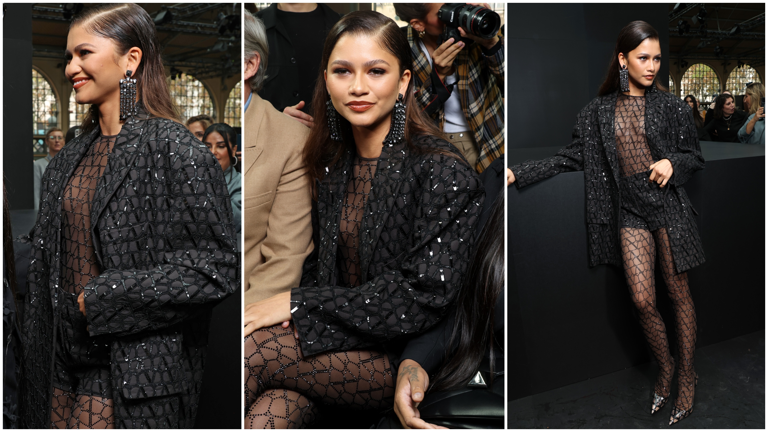 Zendaya ousou em look para desfile de modas em Paris