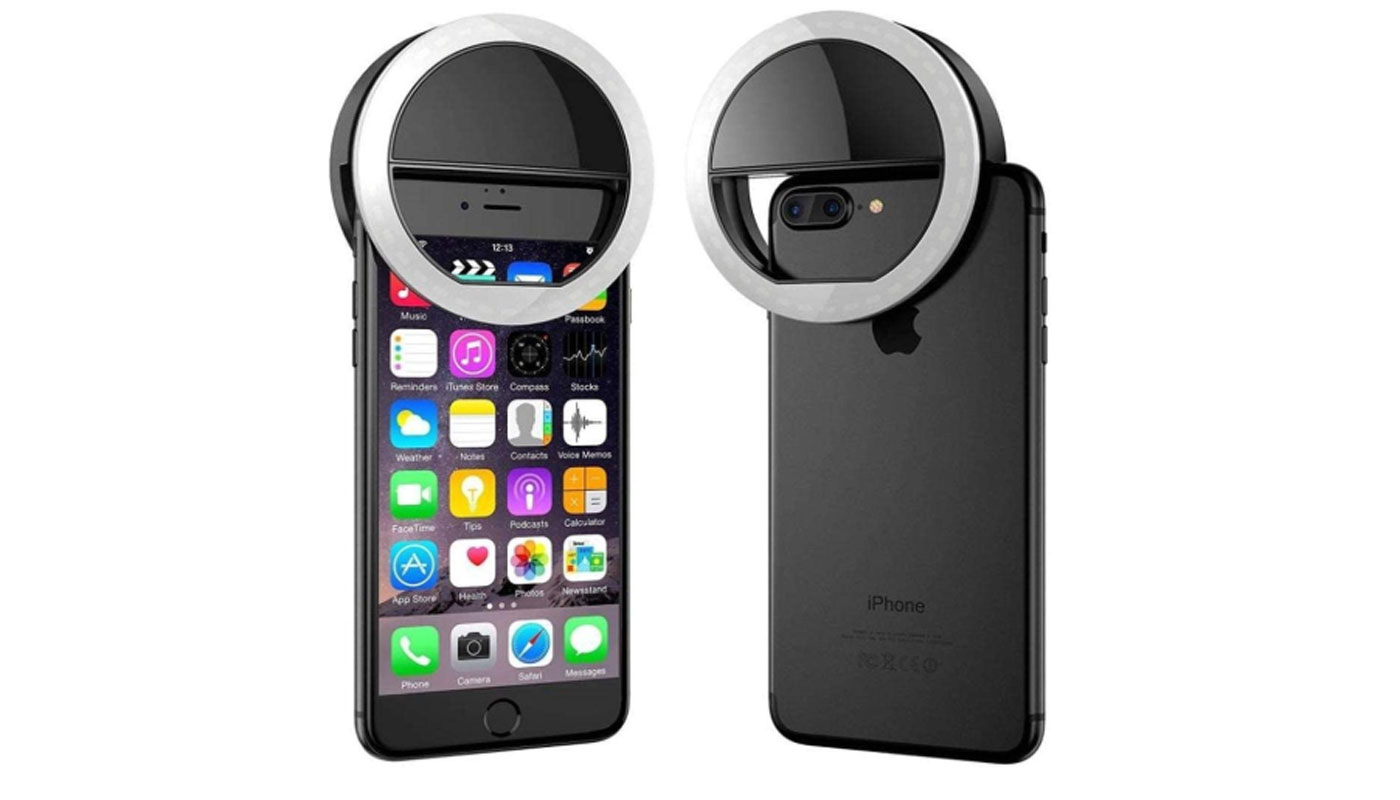 Luz de selfie para celular: anel portátil para prender no aparelho melhora suas fotos