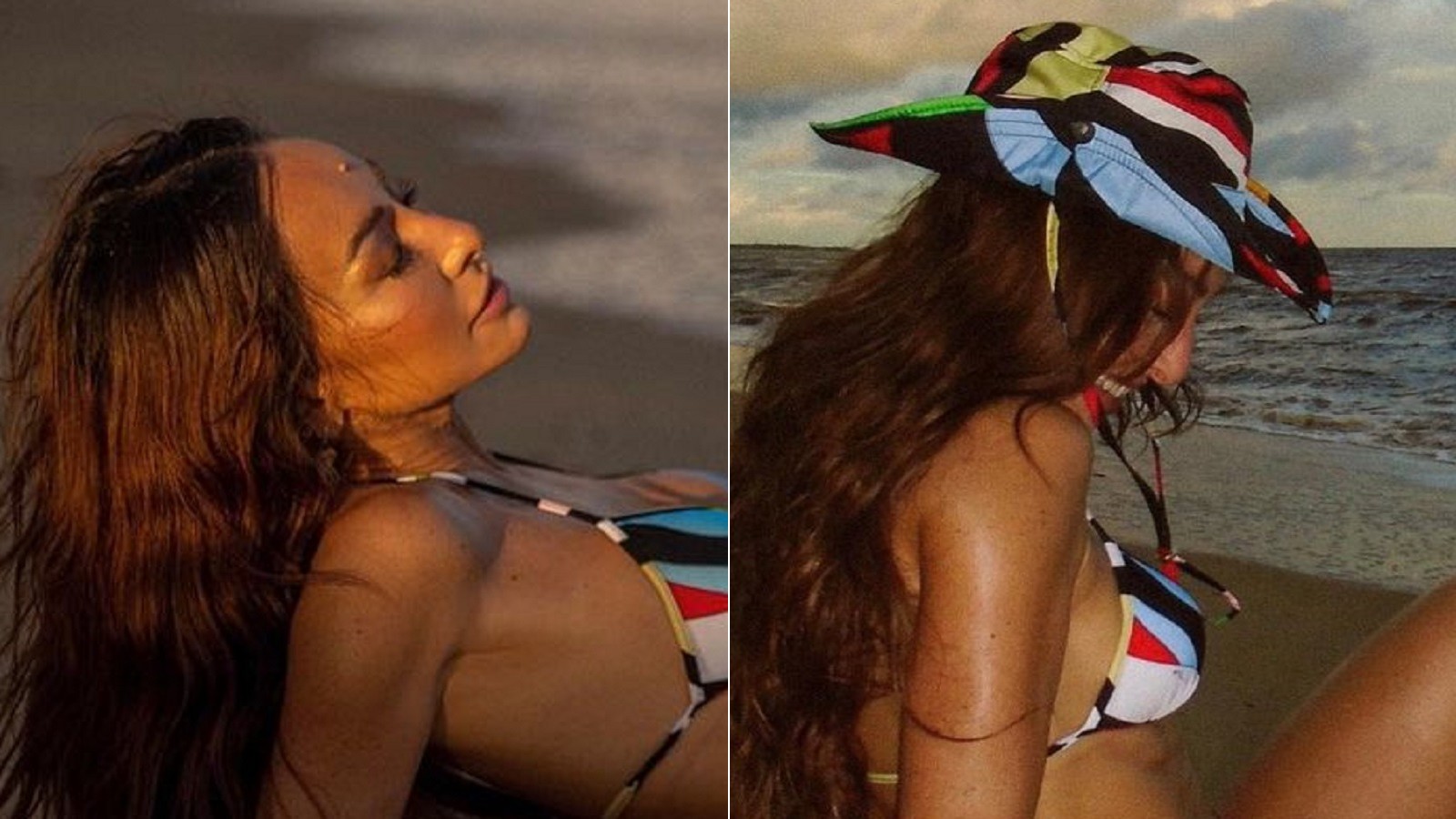 Conjunto de praia de Sabrina Sato parece básico, mas é um pequeno luxo: as 3 peças combinam