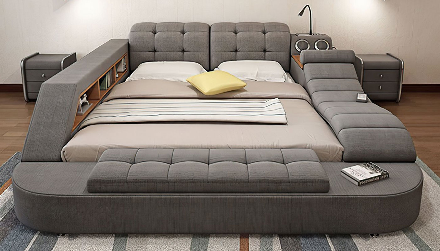Inventaram uma cama que é verdadeira ilha de conforto: não precisa sair dela para nada