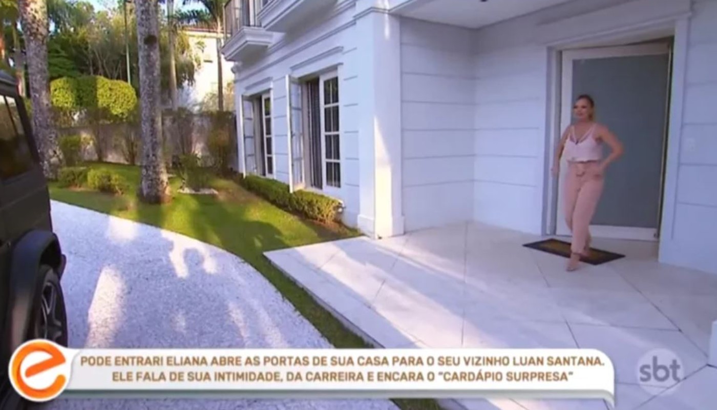 Eliana posta novo registro da família, mas fachada chique da mansão rouba a cena: fotos