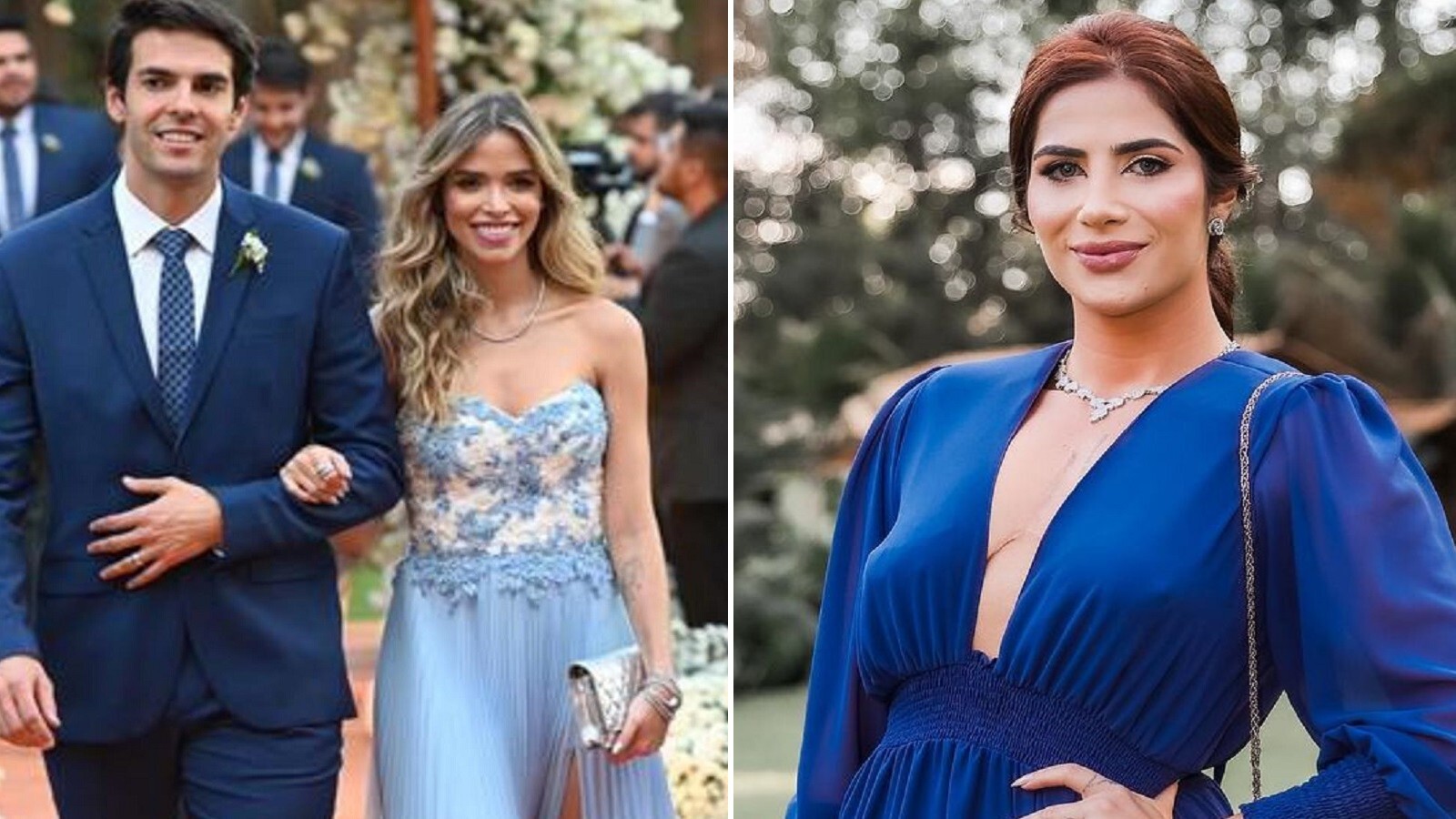 Madrinhas de azul marcaram o casamento do filho de Luciano Camargo: tons criaram degradê