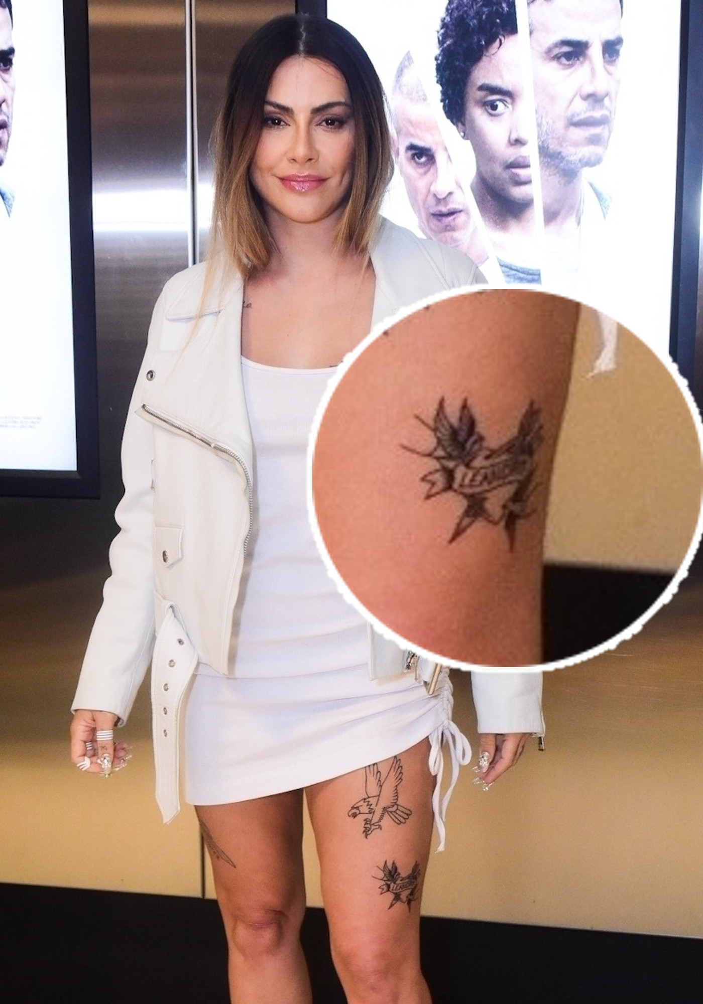 Cleo Pires fez tatuagem para o marido na coxa: nome dele fica em local bem exposto