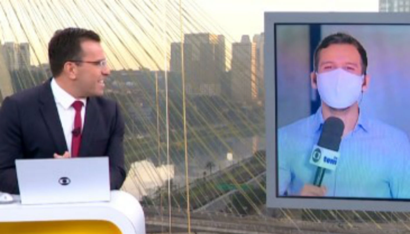 Repórter da Globo se declara ao vivo para esposa: “Santo Antônio pode ajudar, sim”