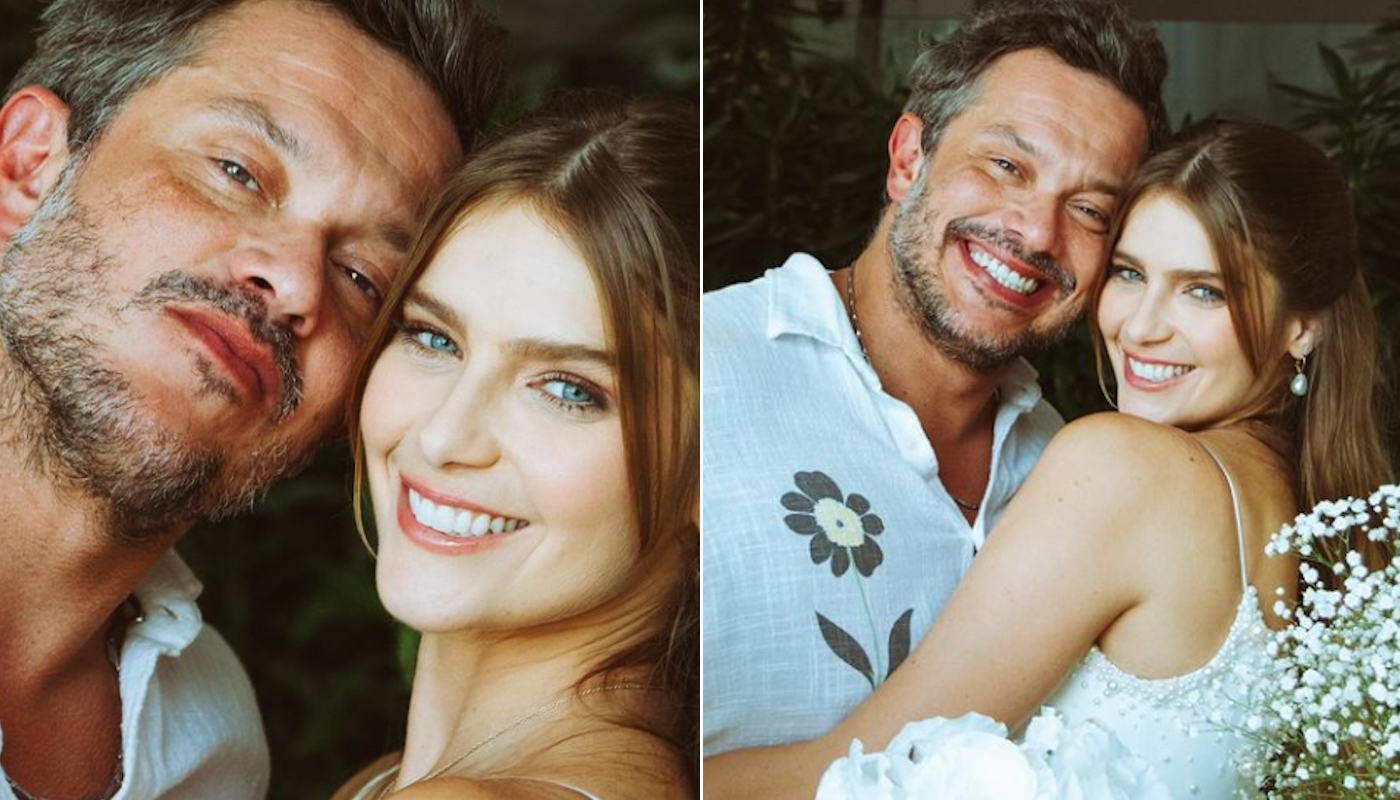 Henrique Blecher e Isabella Santoni em casamento civil