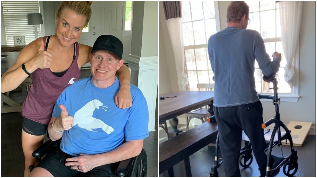 Instrutora de pilates reabilitou marido após acidente e melhora inspira: hoje, ele anda sem ajuda