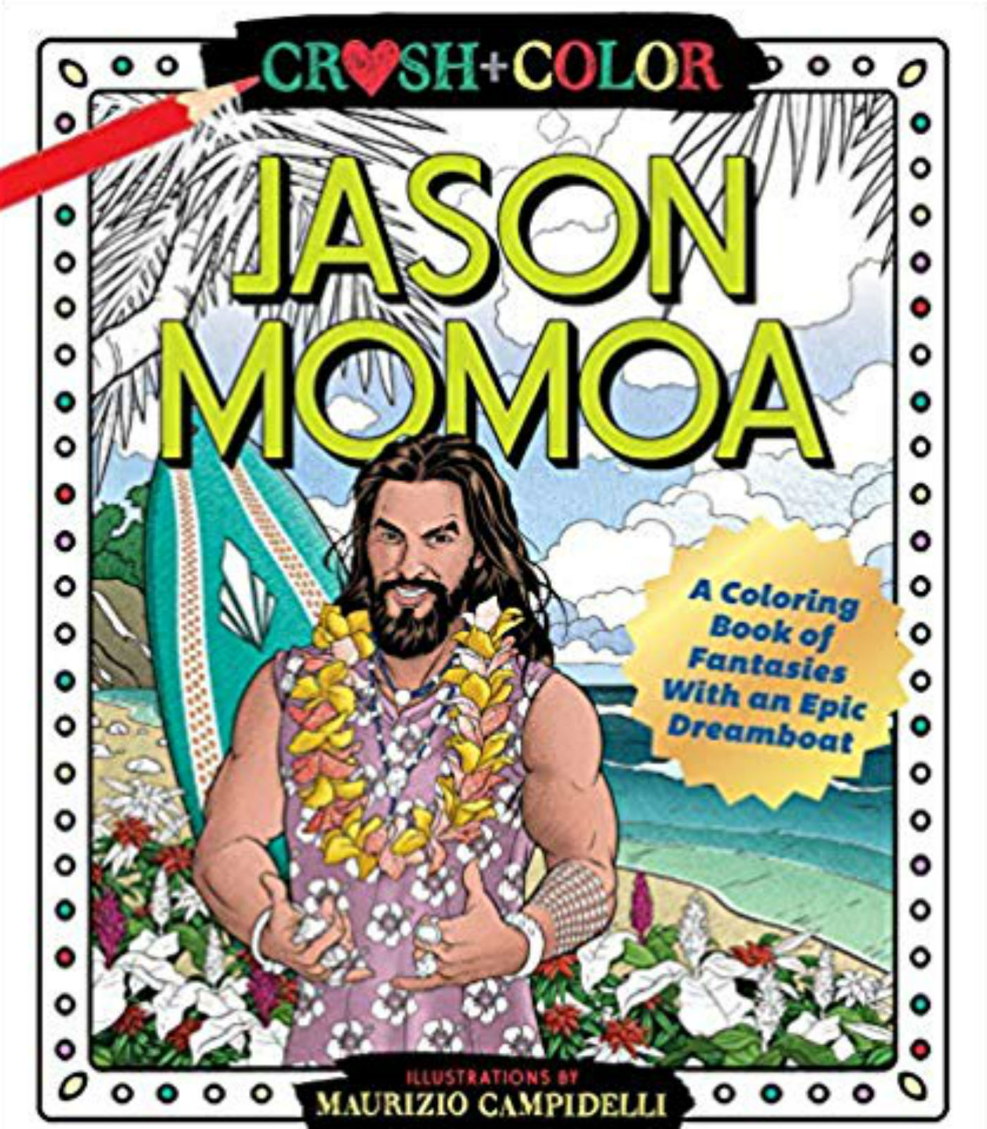 Fizeram livro de colorir só com imagens do Jason Momoa e nada poderia ser mais relaxante