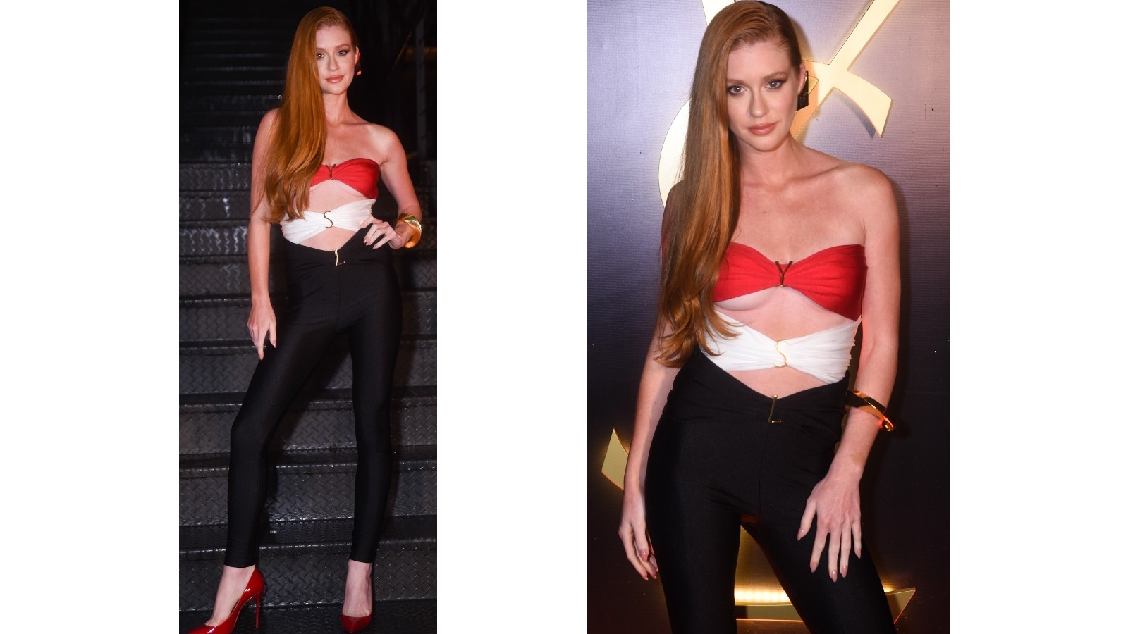 Marina Ruy Barbosa em festa da Yves Saint Laurent Beauté, em São Paulo.