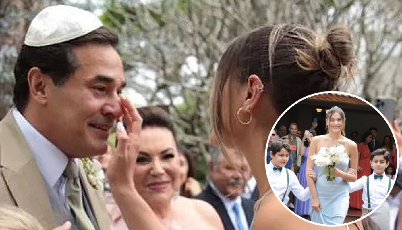 Cena rara de Sasha com os irmãos no casamento de Szafir emocionou o pai: “Como amei ver isso”