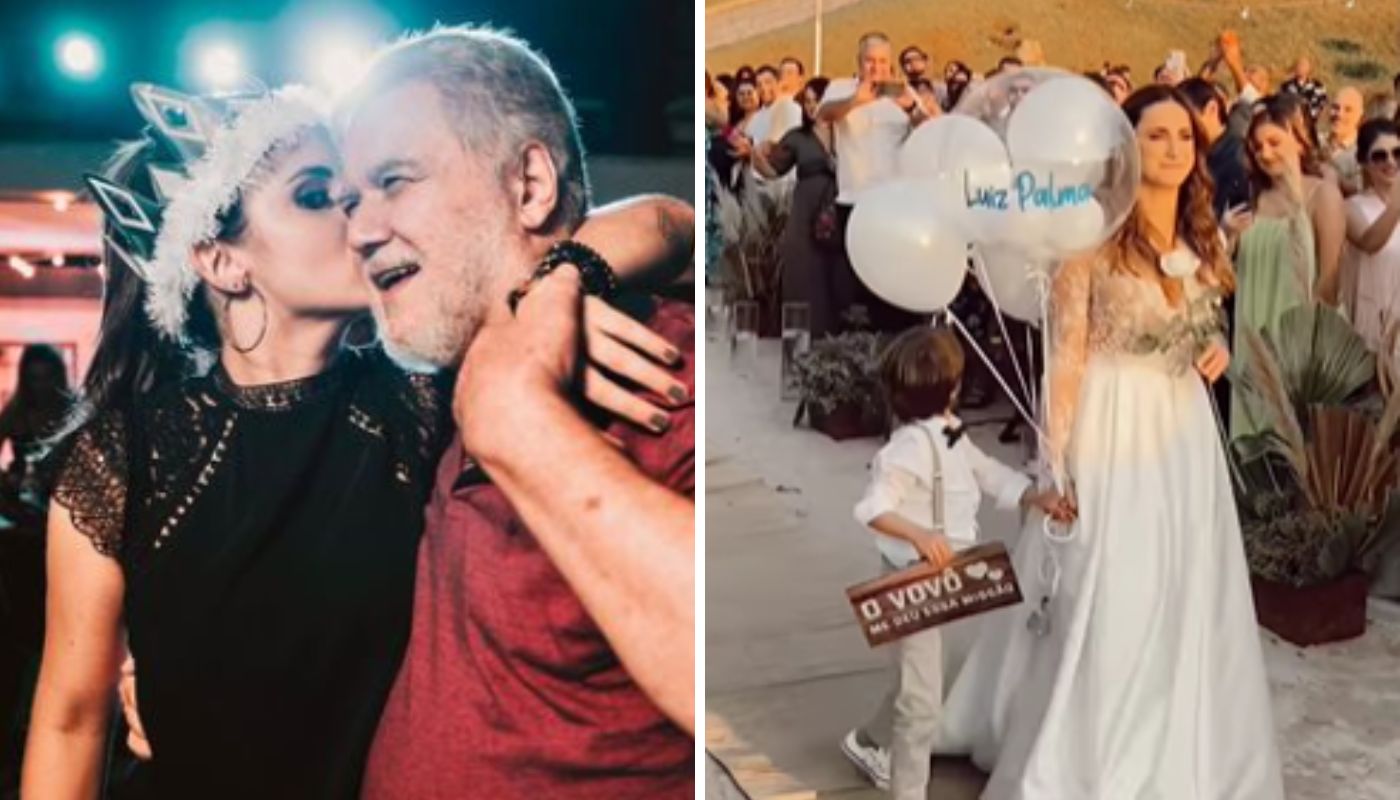 Balões foram homenagem de Mari Palma ao pai no casamento: “Nossa família é o seu legado”