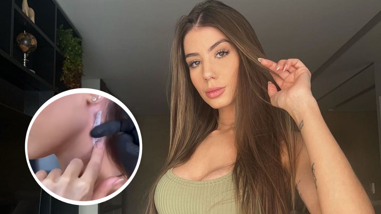 Maria Lina homenageia fãs com tatuagem no pescoço: “No coração e agora na minha pele”