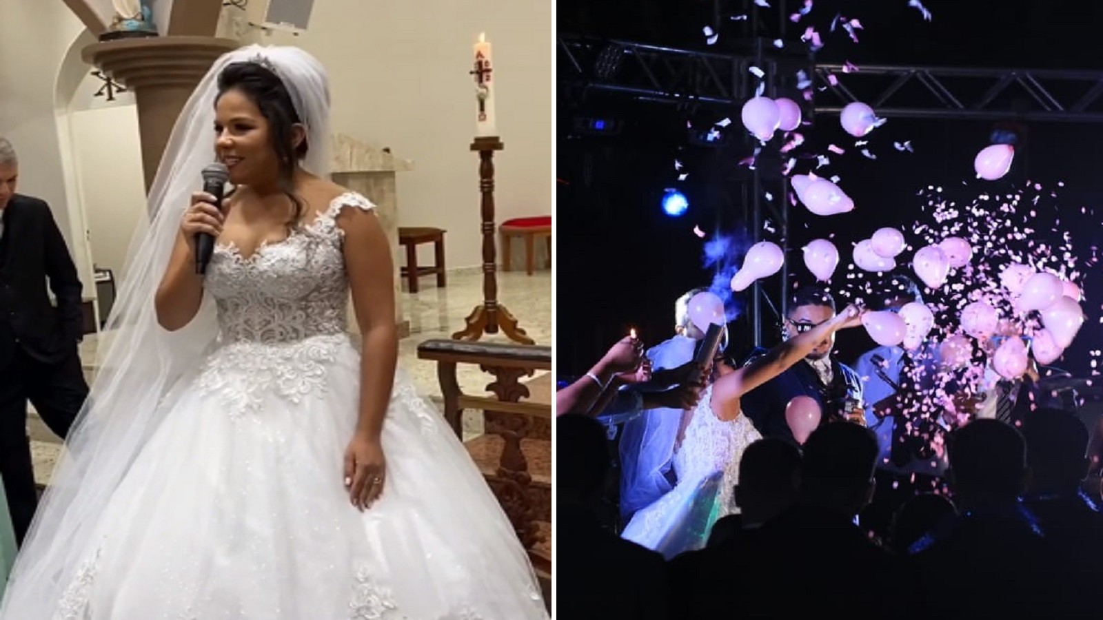 Noiva interrompe casamento e revela que escondeu gravidez por 5 meses: vídeo viralizou!