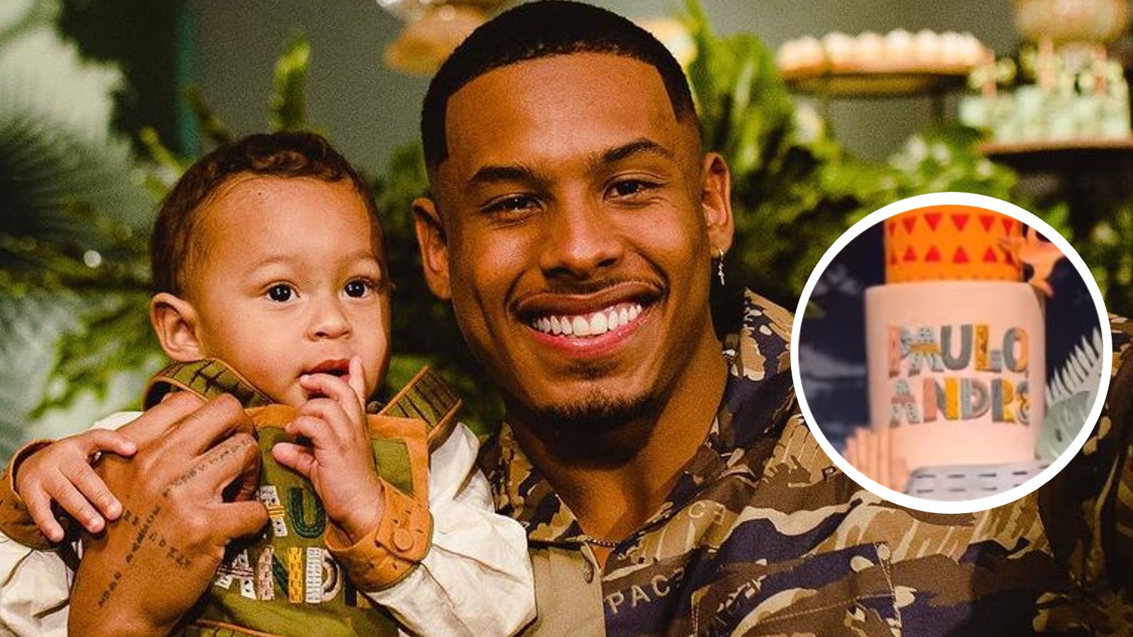 Festinha de filho do ex-BBB PA teve tema “O Rei Leão”: bolo de 5 andares, “grama” pelo salão e mais